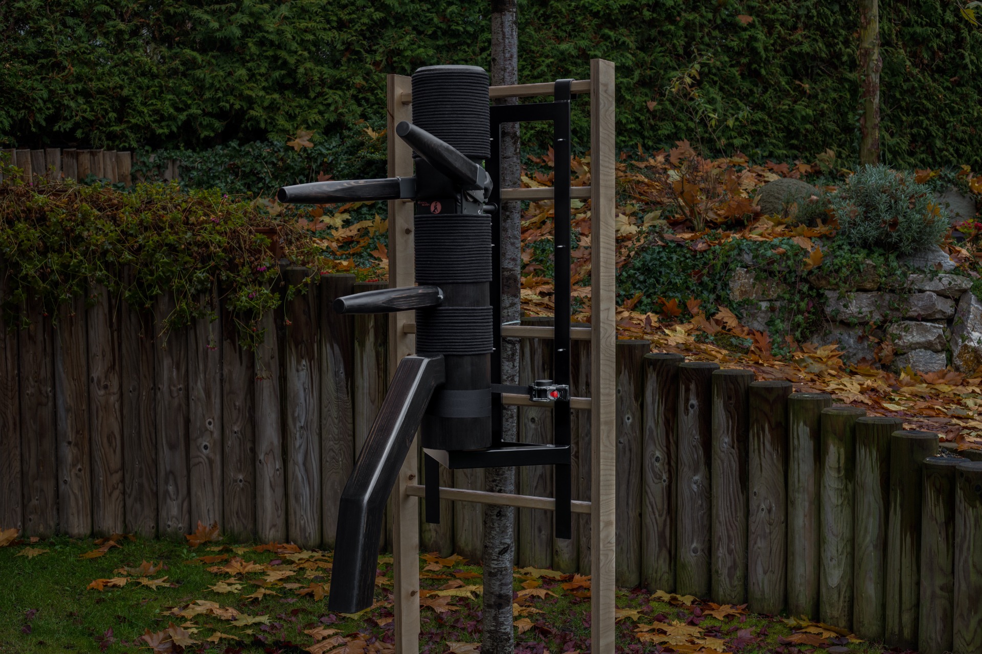 Black color scheme in an outdoor setting